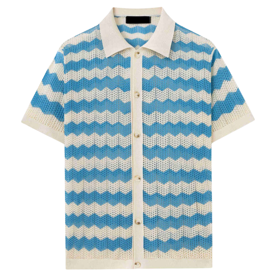 Stylish Knitted Button-Up Shirt for Women - Versatile Casual Top