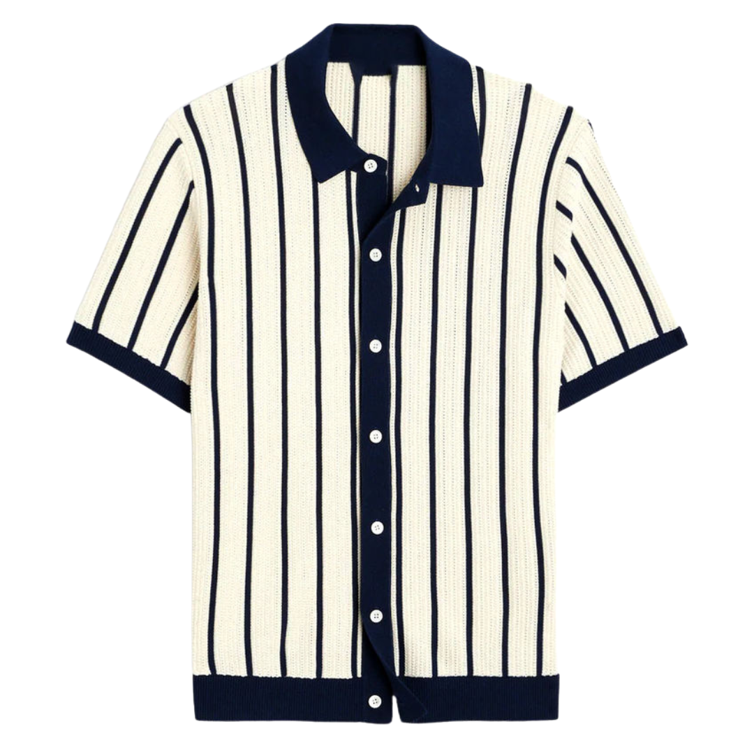 Palawan Knitted Button-Up Shirt for Men - Casual Stylish Top