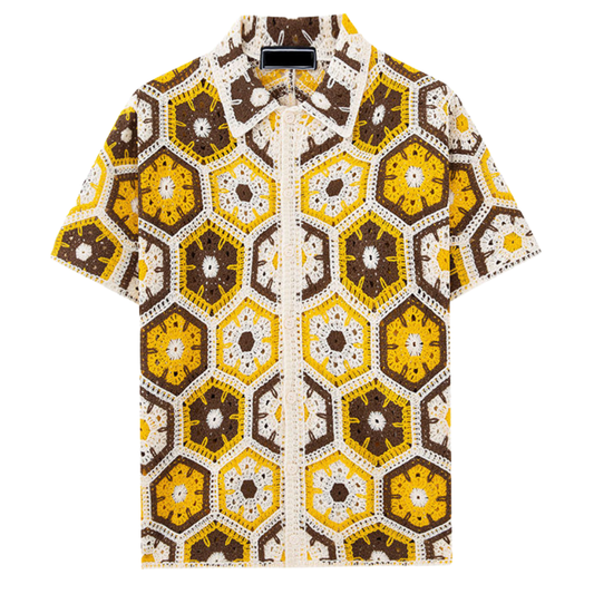 Men's Knitted Button-Up Shirt - Stylish Casual Wear for Every Occasion
