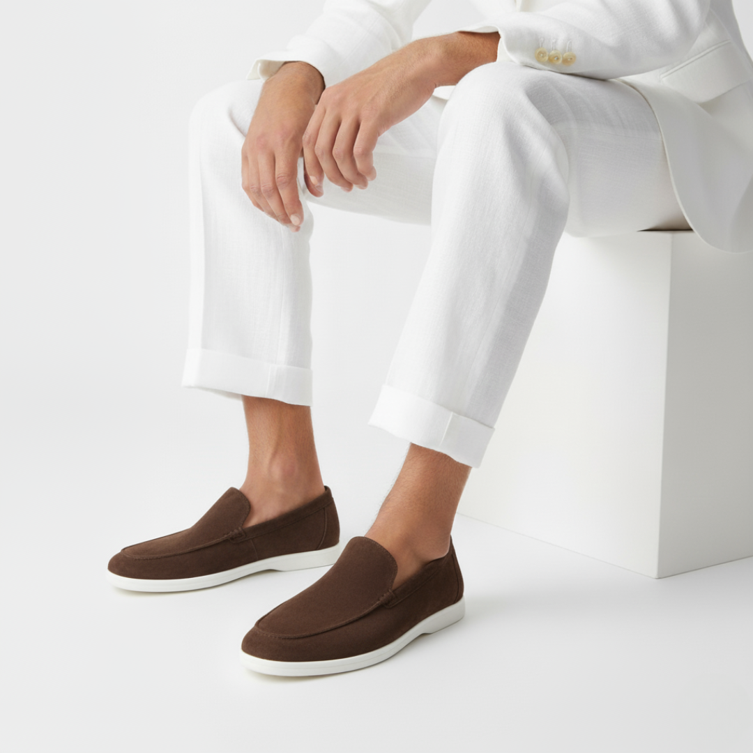 Men's Suede Loafers - Stylish and Comfortable Slip-On Shoes