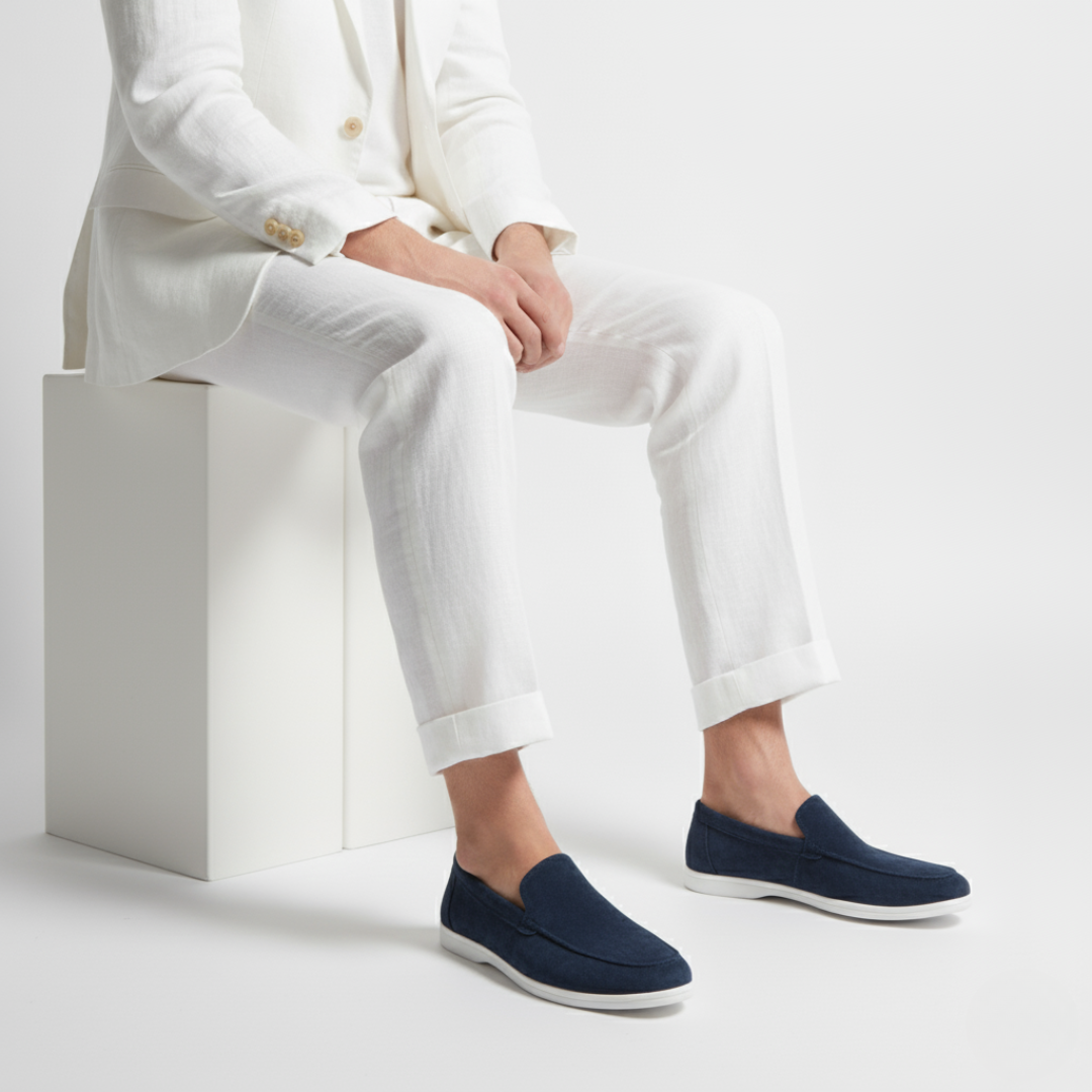 Men's Suede Loafers - Stylish and Comfortable Slip-On Shoes
