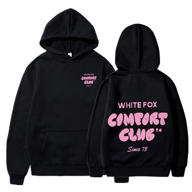 Women's and Men's Casual Hooded Sweatshirt with Devil Fox Design