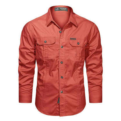 Men's Lightweight Outdoor Shirt – Button-Up Hiking Shirt with Chest Pockets