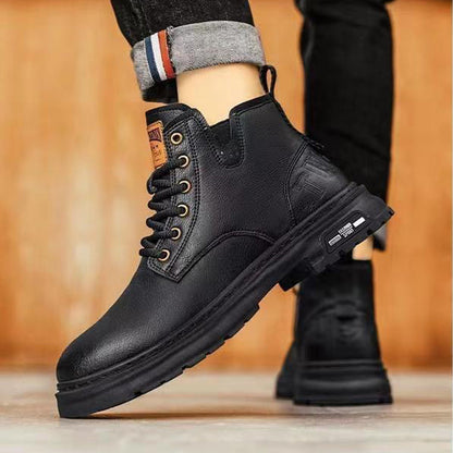 Men's Comfortable Orthopedic Leather Boots - Durable, Anti-Slip Design for All-Day Support