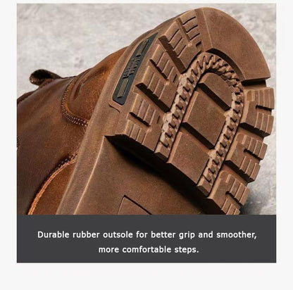 Men's Comfortable Orthopedic Leather Boots - Durable, Anti-Slip Design for All-Day Support