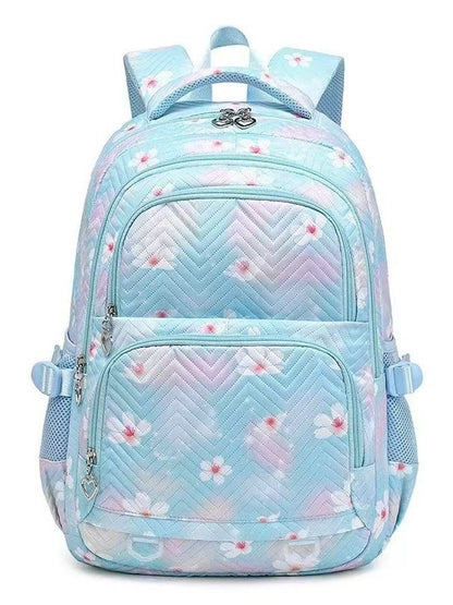 Kids Floral Daisy Pattern Backpack - Stylish and Durable School Bag for Children