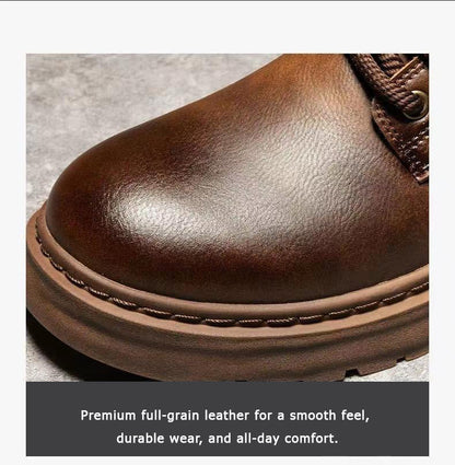 Men's Comfortable Orthopedic Leather Boots - Durable, Anti-Slip Design for All-Day Support