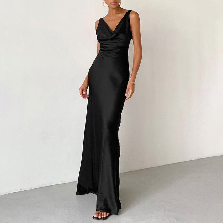 Kailey | Maxi Dress with Draped Neckline
