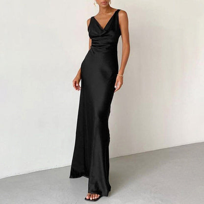 Kailey | Maxi Dress with Draped Neckline
