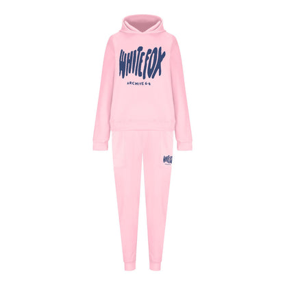 Trendy Long Sleeve Hoodie and Sweatpants Set with Foam Print