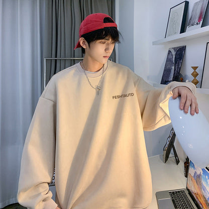 Men's Oversized Suede Sweatshirt - Essentials Casual