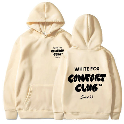 Women's and Men's Casual Hooded Sweatshirt with Devil Fox Design