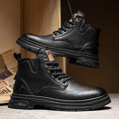 Men's Comfortable Orthopedic Leather Boots - Durable, Anti-Slip Design for All-Day Support