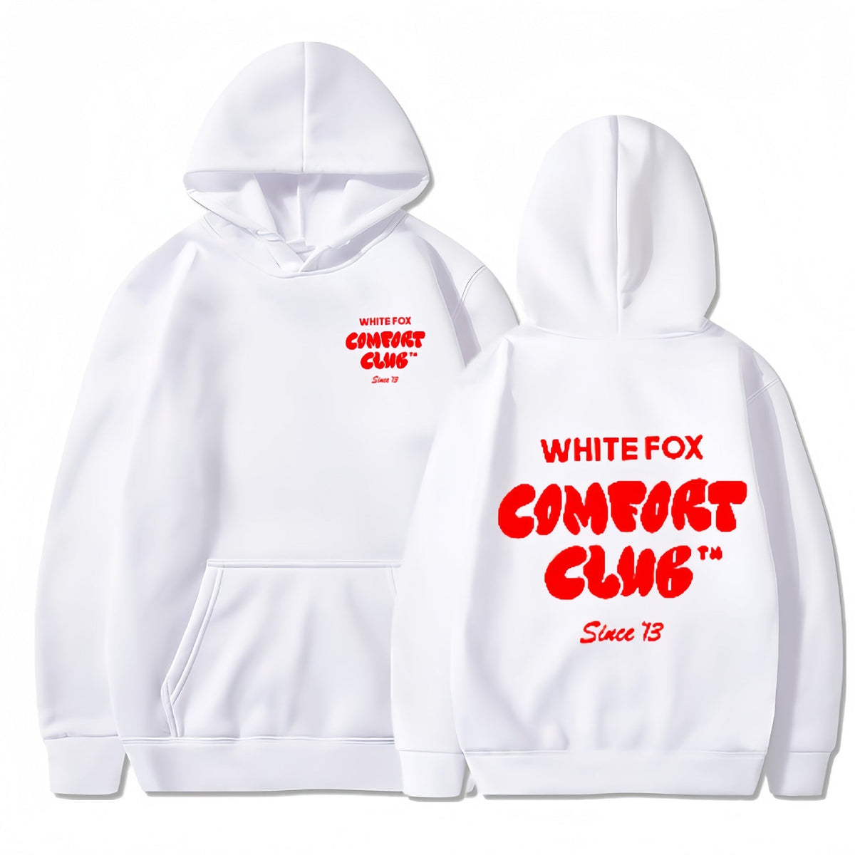 Women's and Men's Casual Hooded Sweatshirt with Devil Fox Design