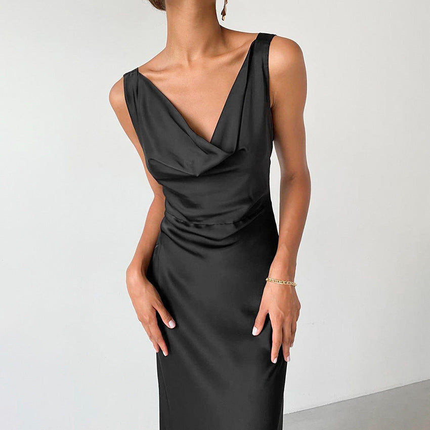 Kailey | Maxi Dress with Draped Neckline