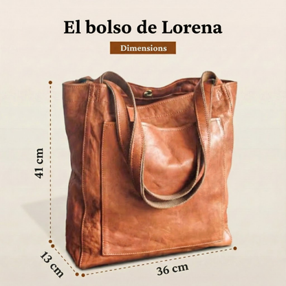Davida | Leather Bag with External Pocket