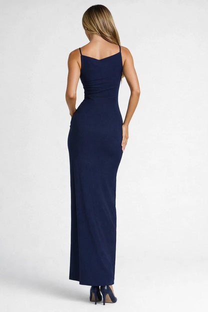 Maxi Dress Ladies - Sleeveless Figure-Hugging with Split | Elegant