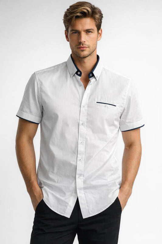 Short Sleeve Shirt for Men | Elegant & Comfortable | Tailored Silhouette | Summer