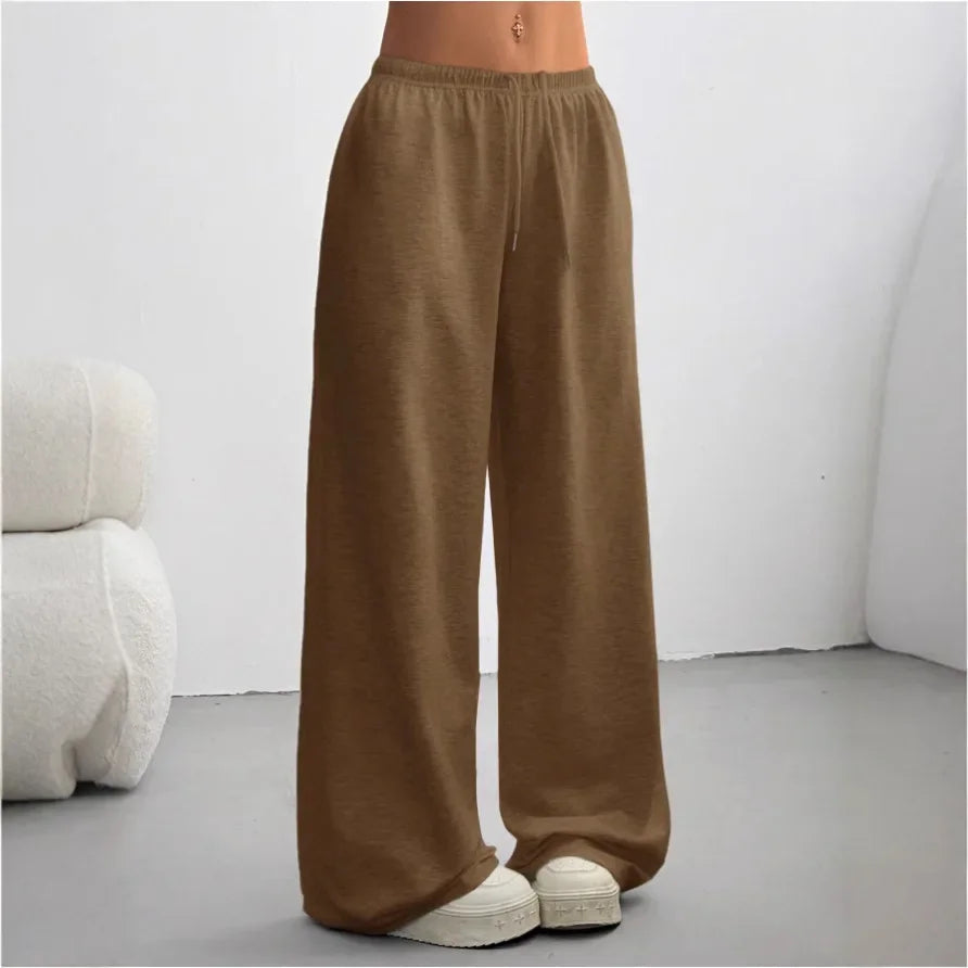 Wide Leg Women's Jogger Pants - Casual Comfort Trousers for Everyday Wear