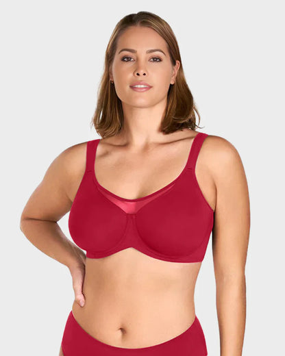 Comfortable Plus Size Full Coverage Cooling Minimizer Bra for Enhanced Support