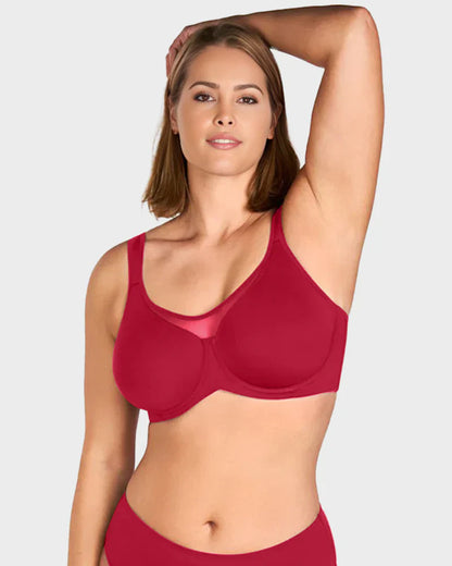 Comfortable Plus Size Full Coverage Cooling Minimizer Bra for Enhanced Support