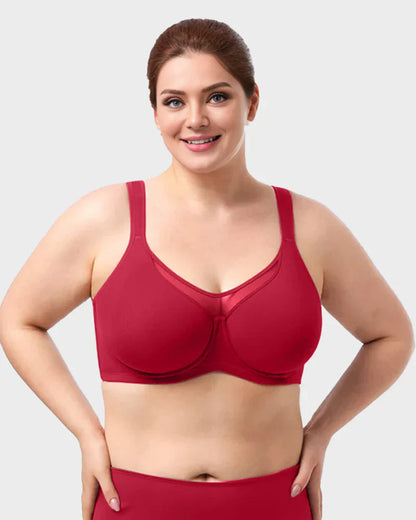 Comfortable Plus Size Full Coverage Cooling Minimizer Bra for Enhanced Support
