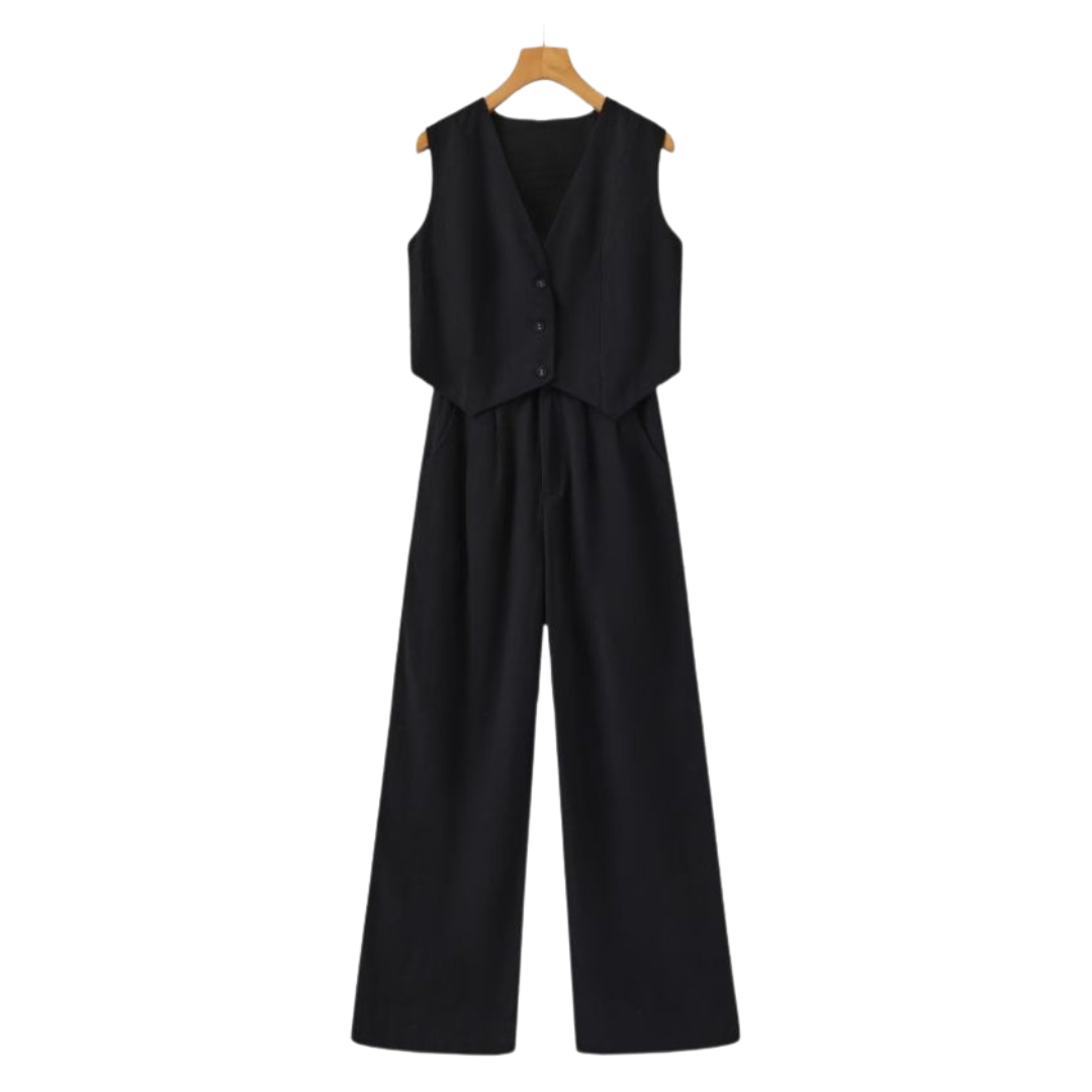 Women's Lightweight Linen Two-Piece Outfit for Summer