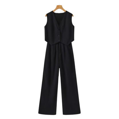 Women's Lightweight Linen Two-Piece Outfit for Summer