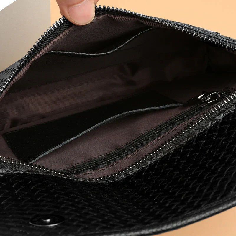 Men's Genuine Leather Crossbody Bag – Everyday Sling Shoulder Bag