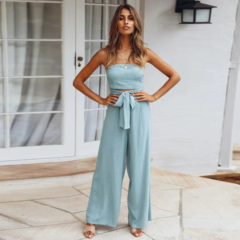 Fannie - Casual Strapless Jumpsuits