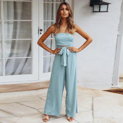 Fannie - Casual Strapless Jumpsuits