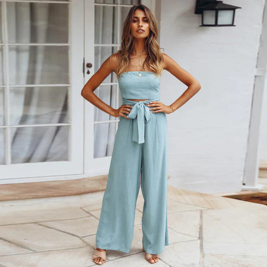 Fannie - Casual Strapless Jumpsuits
