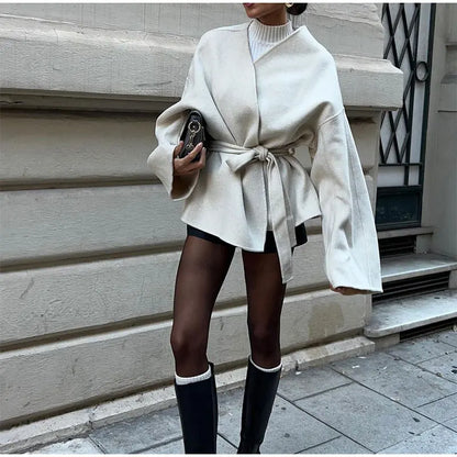 Lois | Jacket with Tie Belt