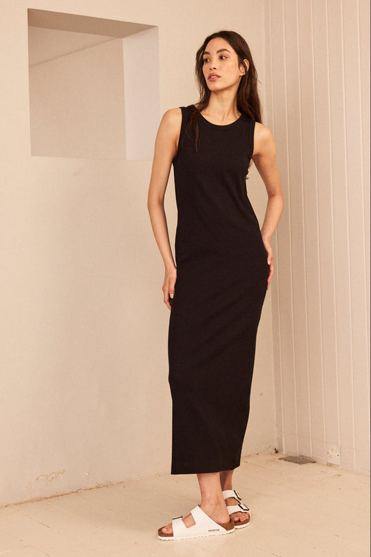 Women's Black Jersey Dress - Casual & Comfortable Everyday Wear
