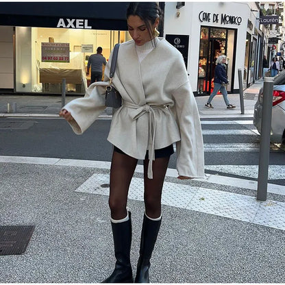 Lois | Jacket with Tie Belt