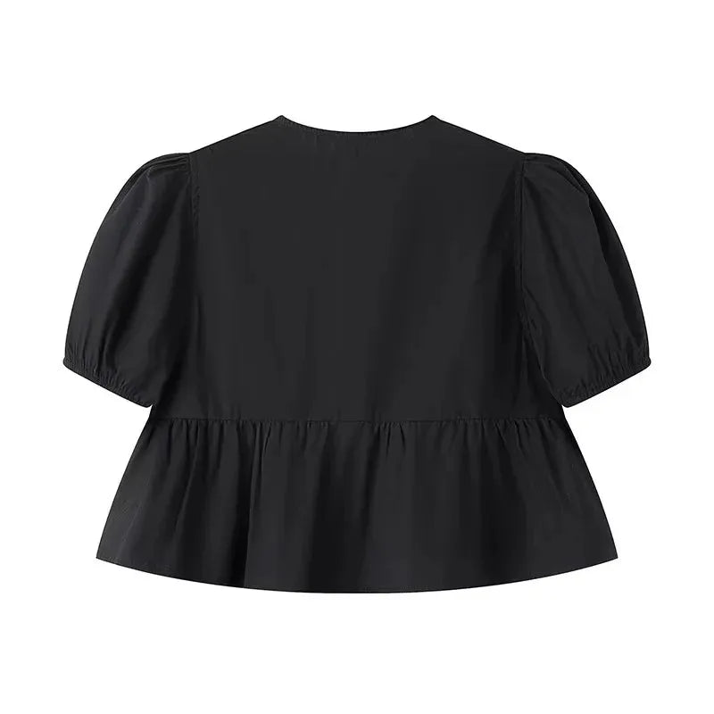 Aria | Blouse with Leopard Print
