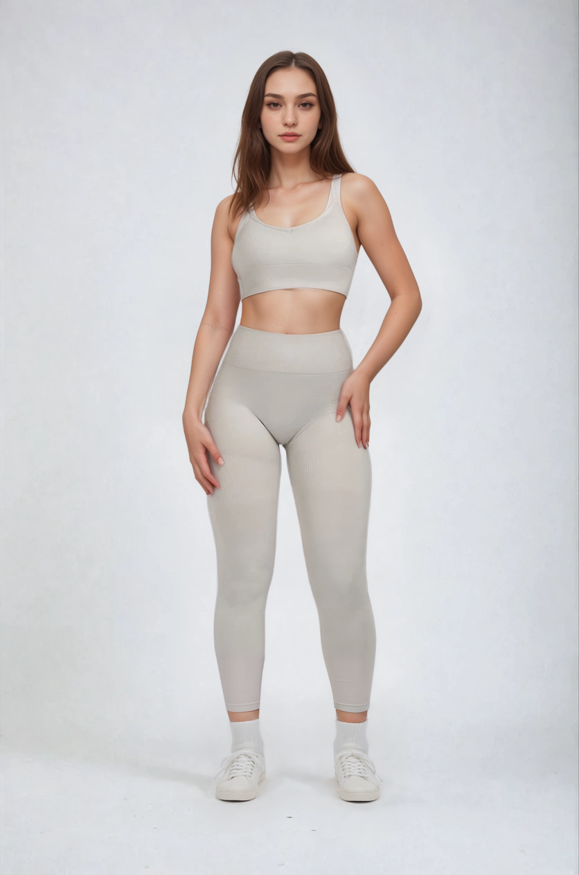 Dalia | Ladies' High Waist Ribbed Sports Set