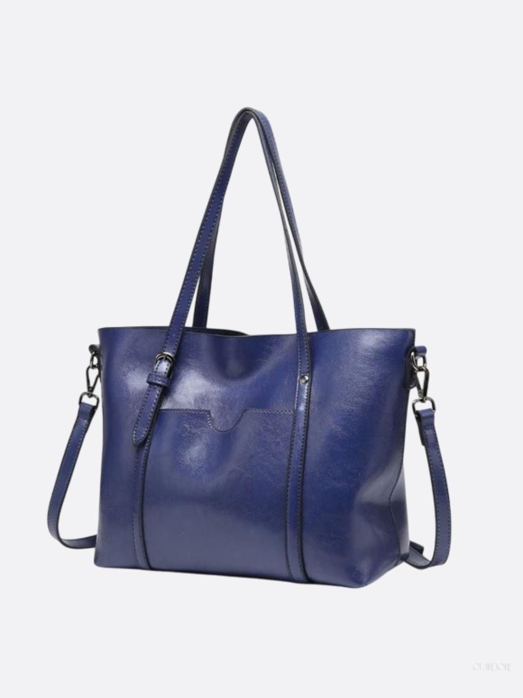 Spacious Leather Tote Bag - Versatile Shoulder and Crossbody Handbag for Everyday Use