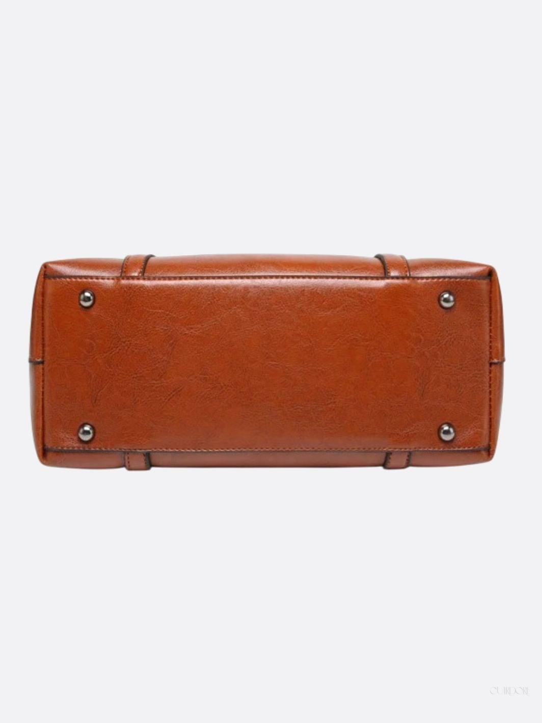 Spacious Leather Tote Bag - Versatile Shoulder and Crossbody Handbag for Everyday Use