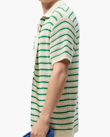 Men's Knitted Button-Up Shirt - Casual Ibiza Style