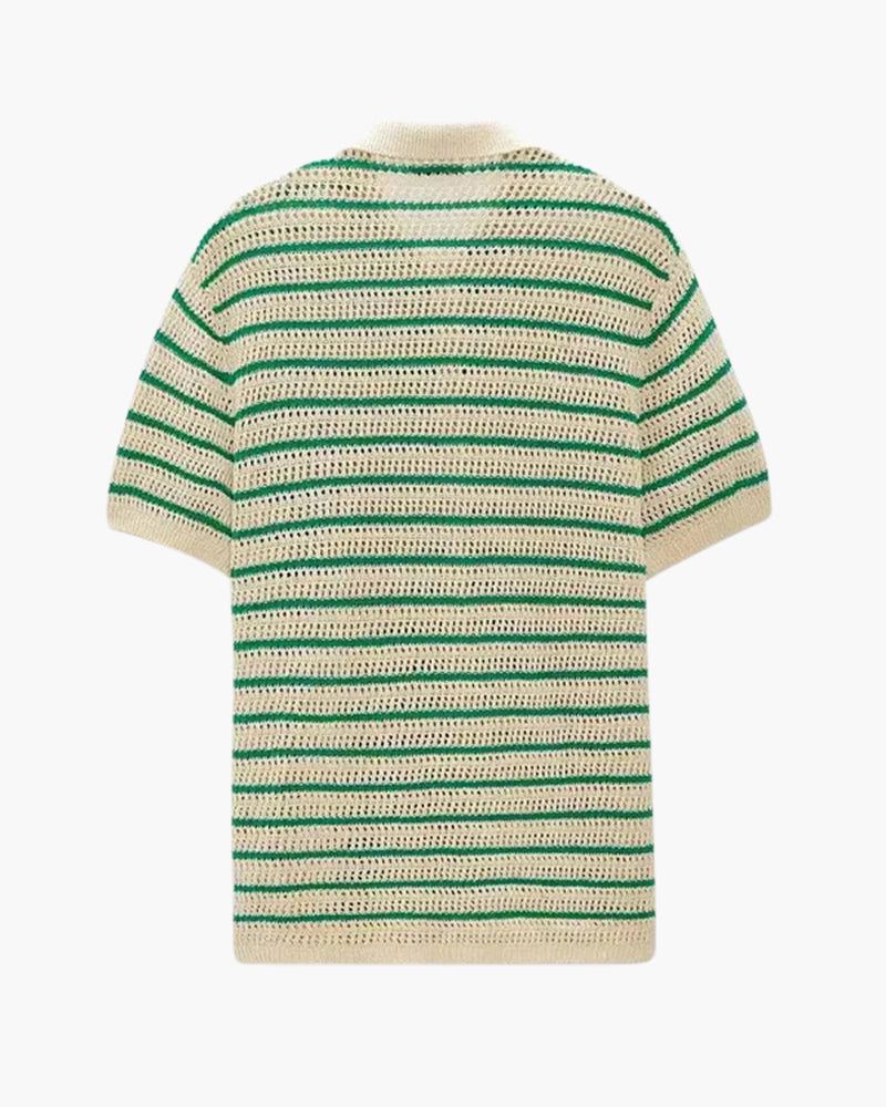 Men's Knitted Button-Up Shirt - Casual Ibiza Style
