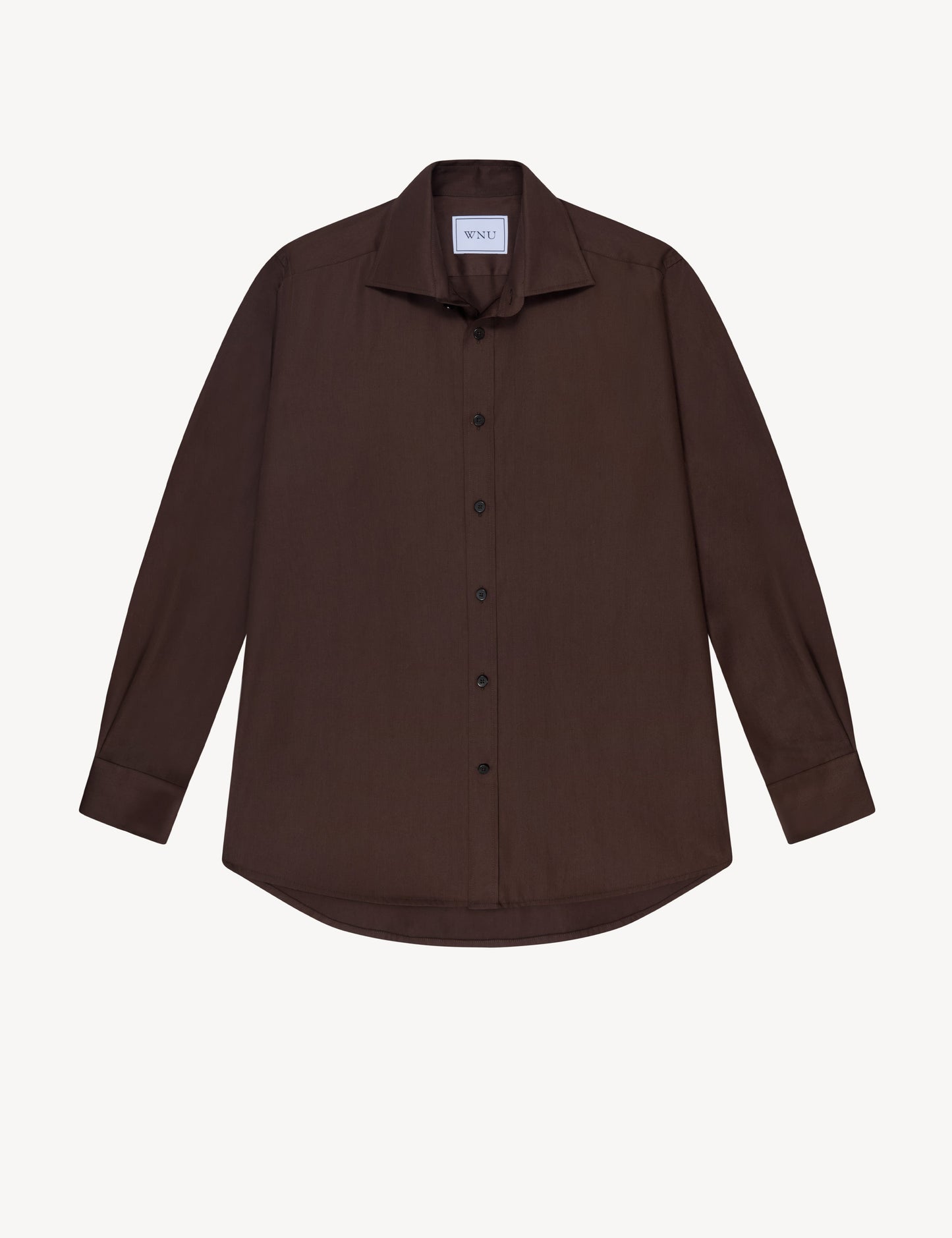 Men's Chocolate Brown Fine Poplin Shirt - Stylish Casual Wear