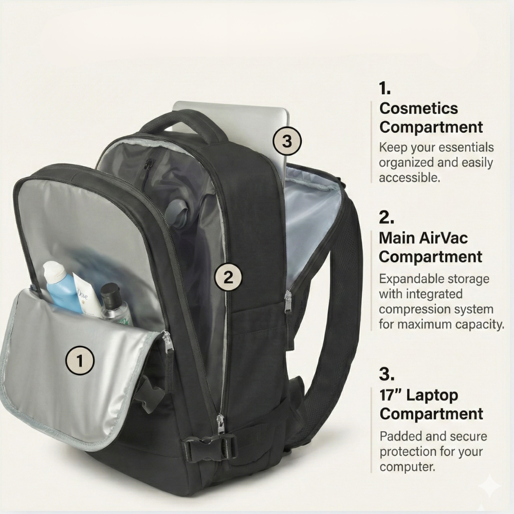 35L Versatile Backpack for Commuting and Travel - Ideal Personal Item Carrier