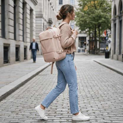 45L Pink Underseat Travel Backpack - Ideal for Overnight Trips and Cabin Luggage