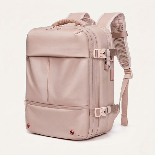 45L Pink Underseat Travel Backpack - Ideal for Overnight Trips and Cabin Luggage