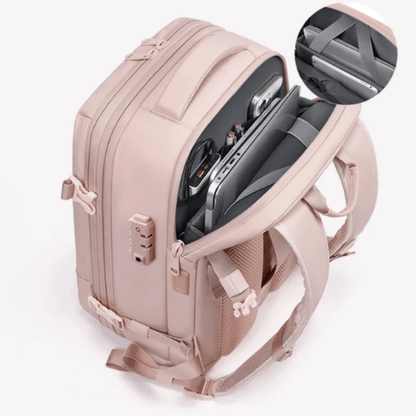45L Pink Underseat Travel Backpack - Ideal for Overnight Trips and Cabin Luggage