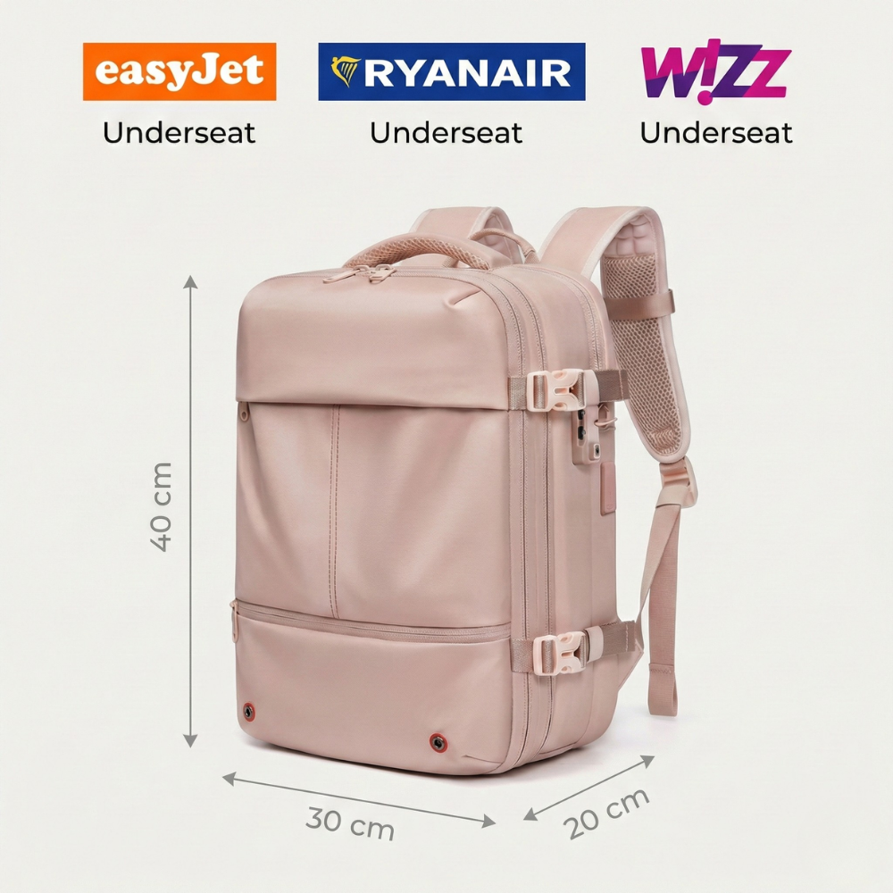 45L Pink Underseat Travel Backpack