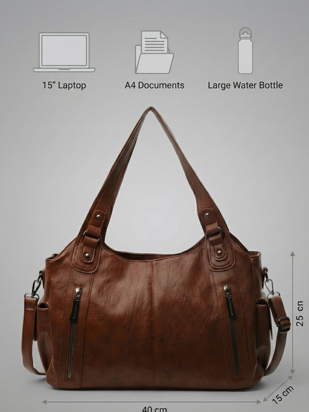 Versatile Laptop Tote Bag with Dedicated Compartment for Work and Travel
