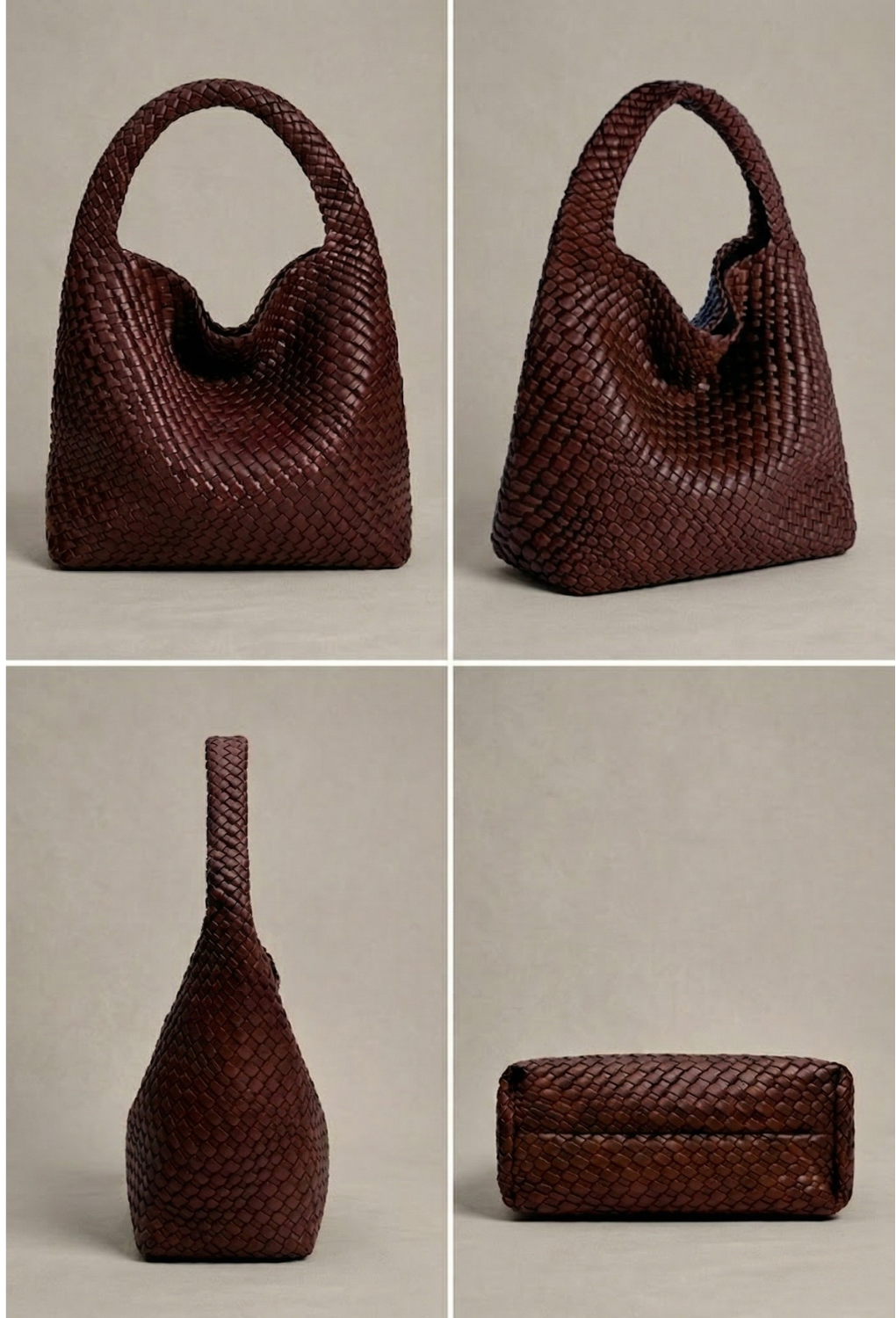 Stylish Woven Leather Women's Work Bag - Perfect for Professionals