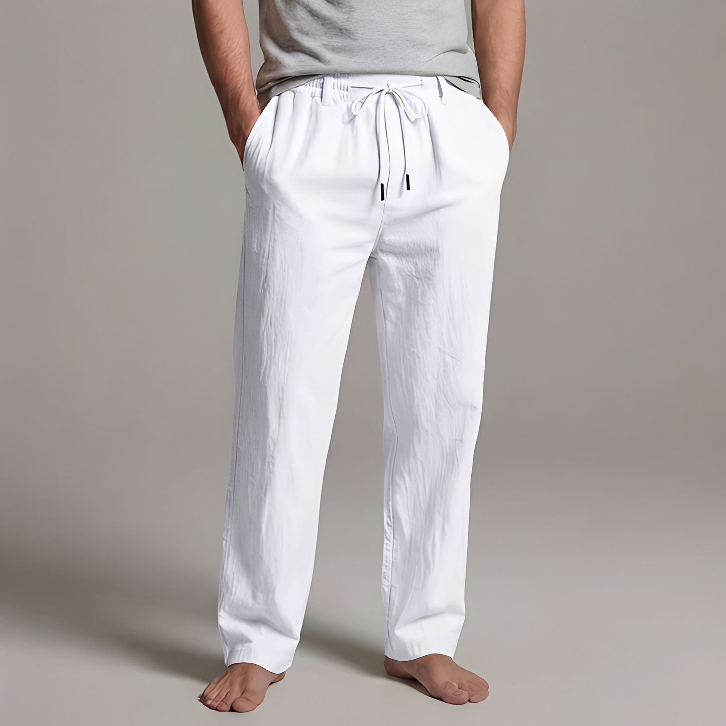 Arman - Men's Relaxed Fit Trousers with Drawstring